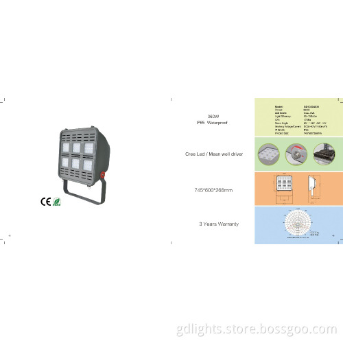 120W/180W/240W/360W flood light